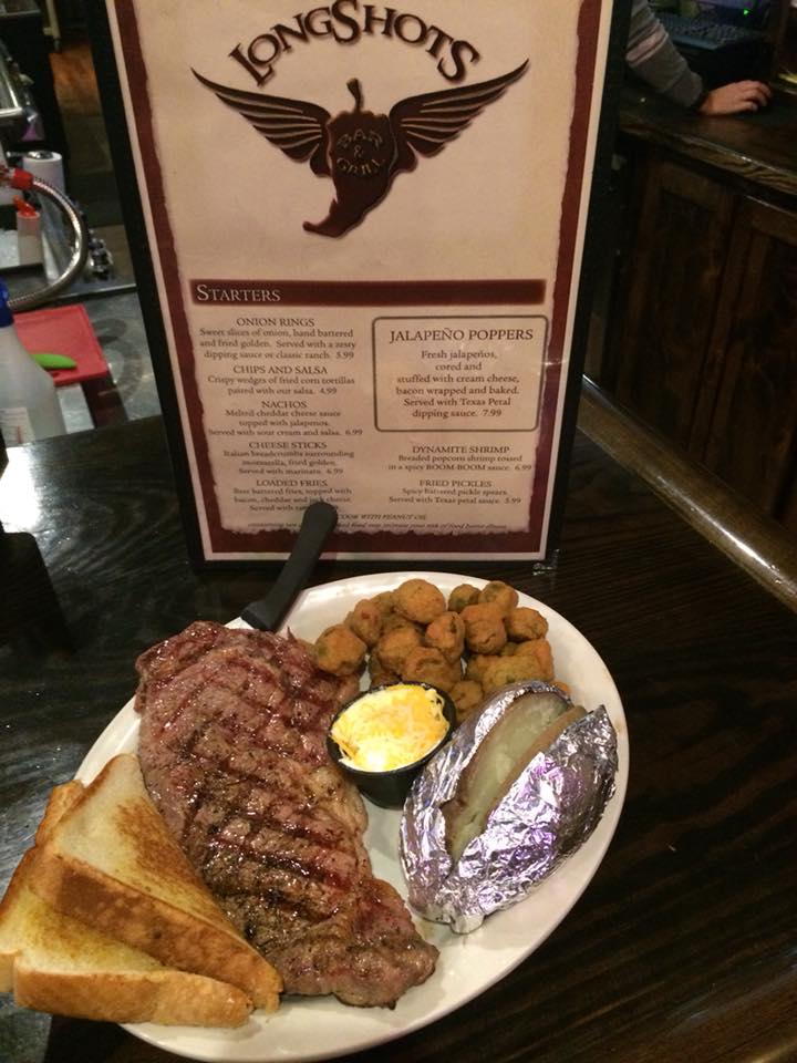 Steak plate with baked potato